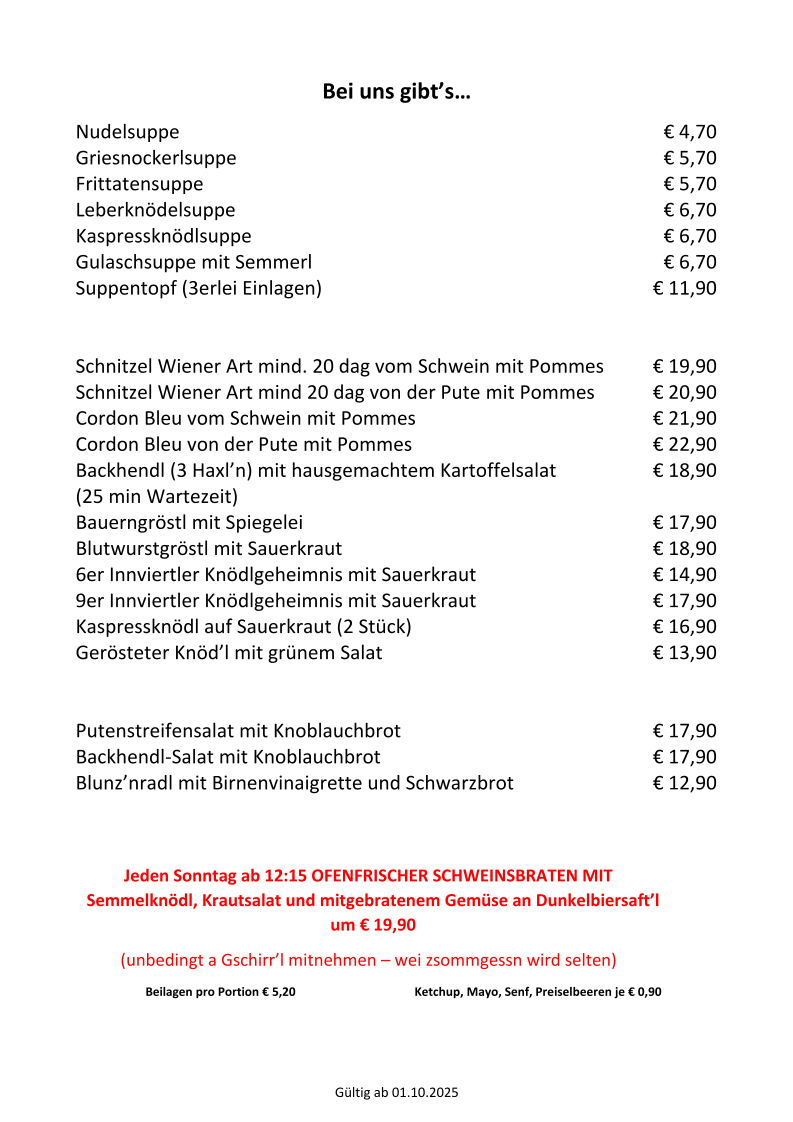 Speisekarte photo 3