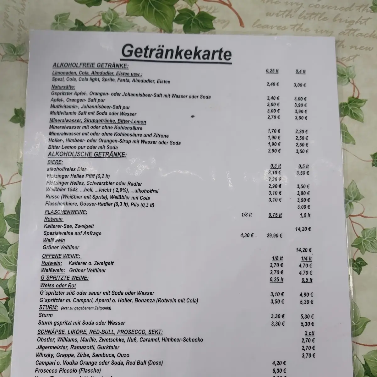 Speisekarte photo 4