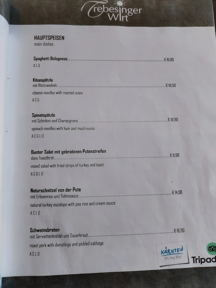 Speisekarte photo 1