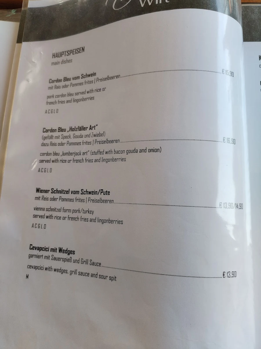 Speisekarte photo 2