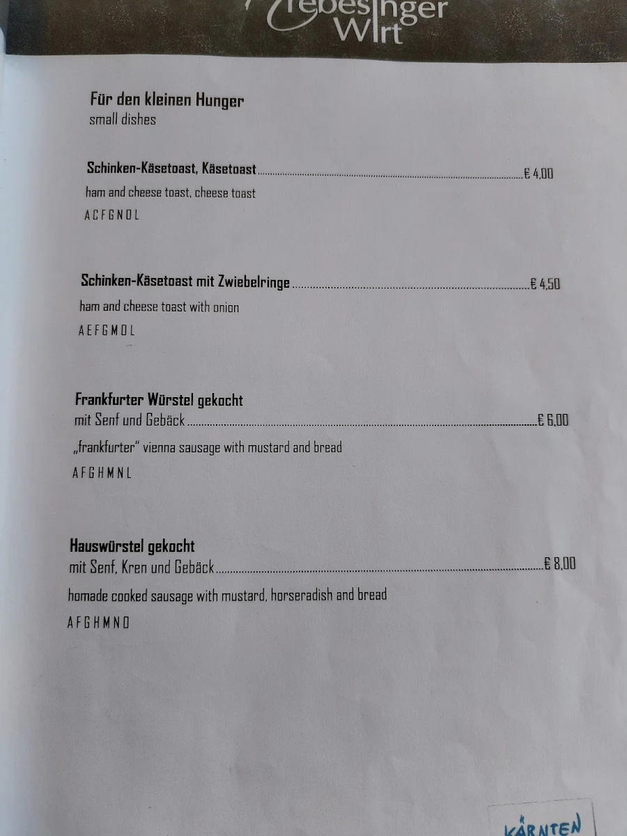 Speisekarte photo 3