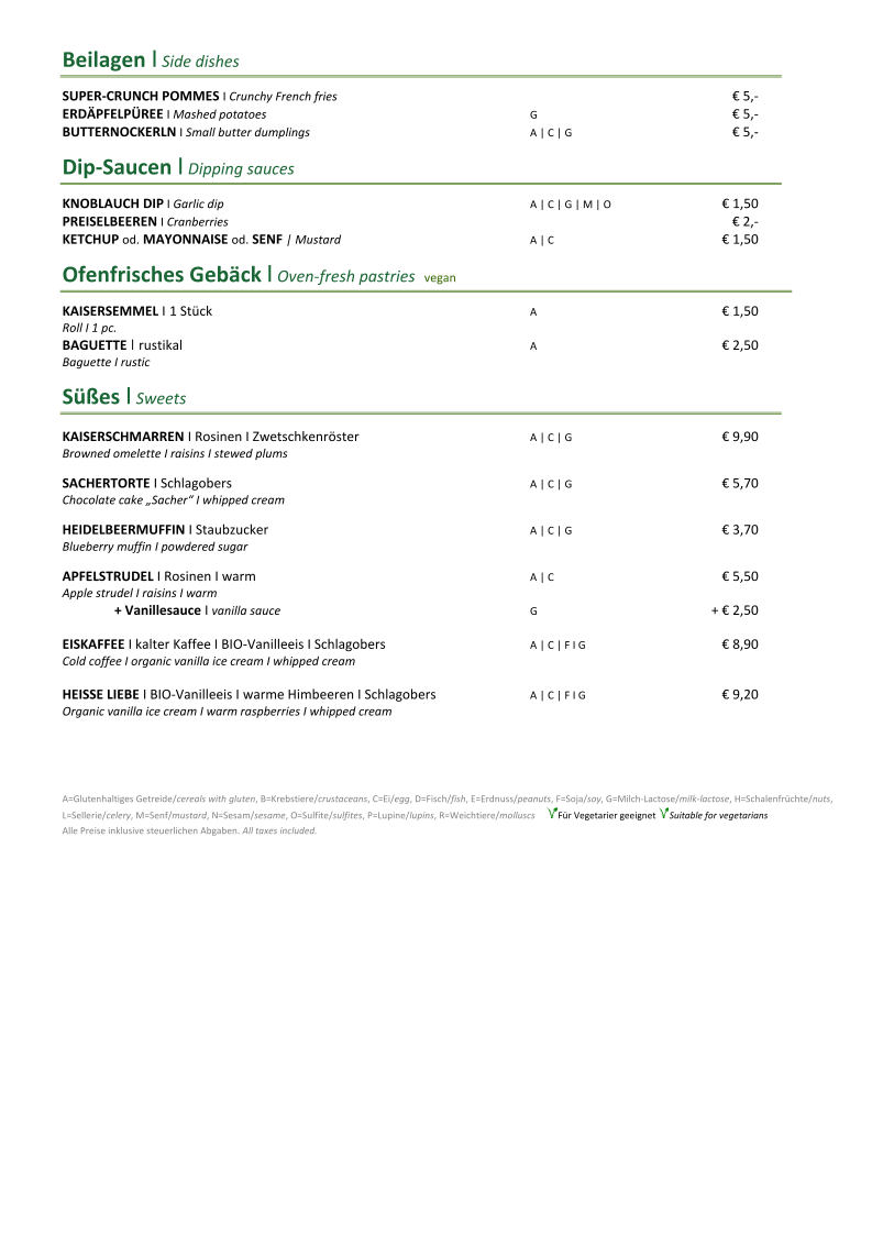 Speisekarte photo 1