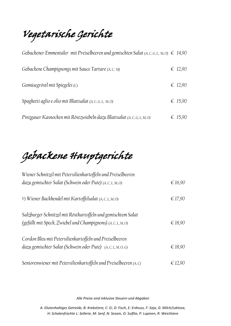 Speisekarte photo 1