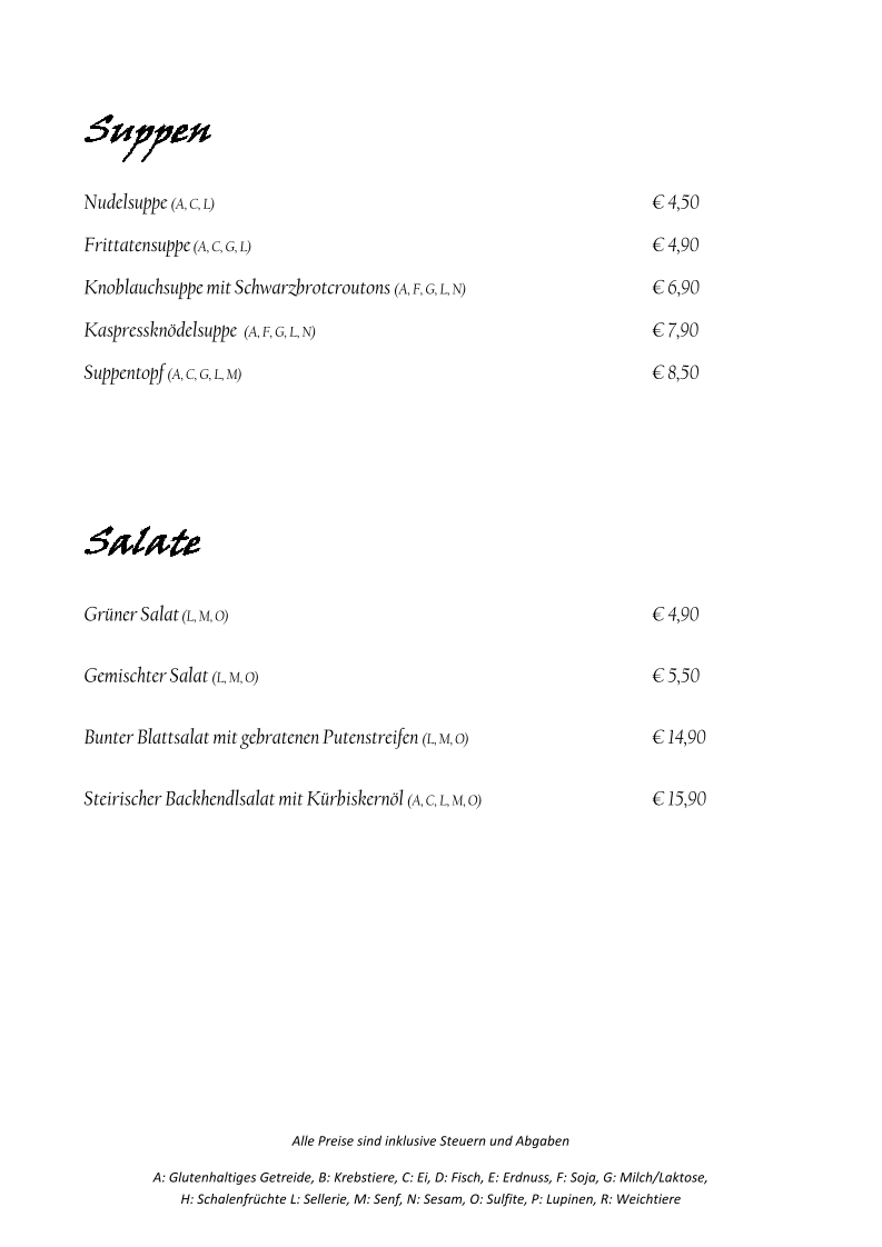 Speisekarte photo 3