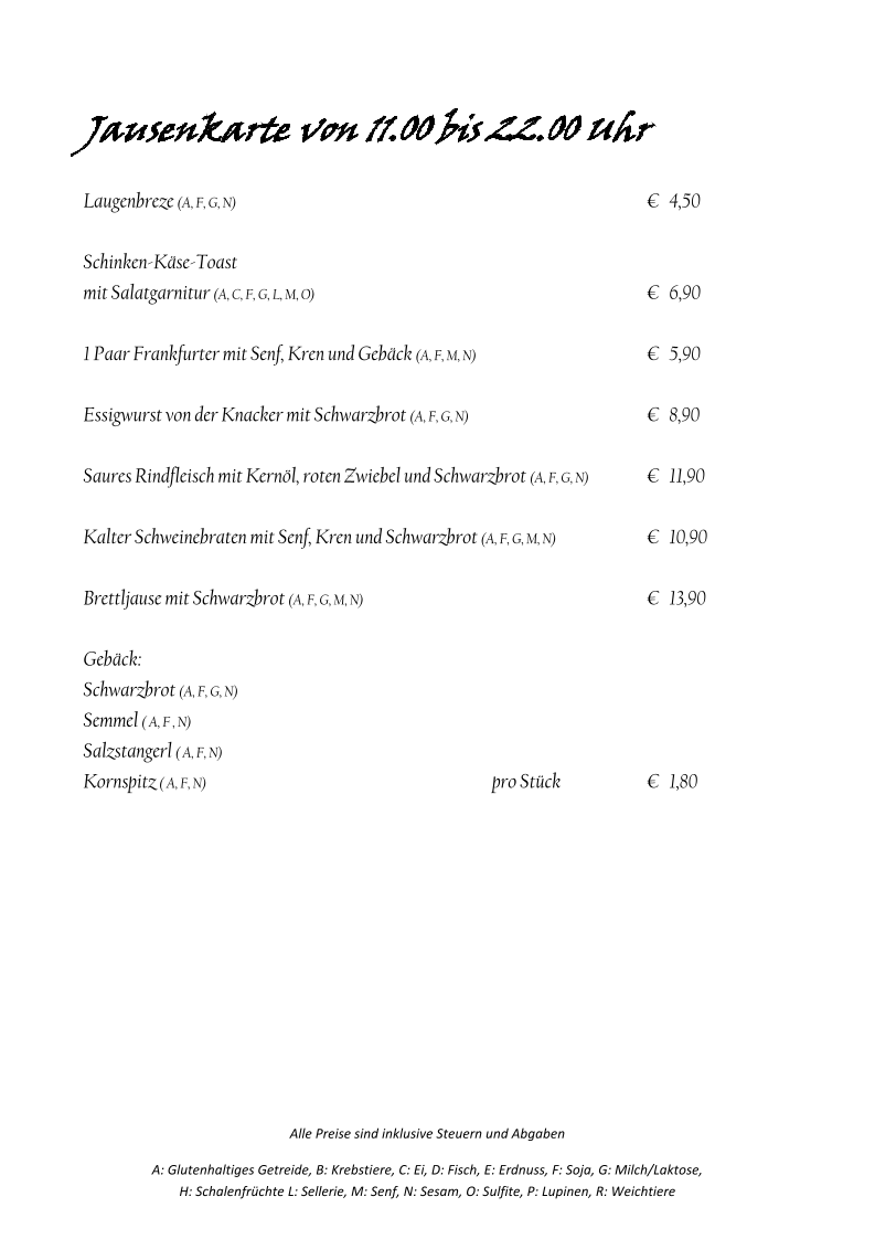 Speisekarte photo 5