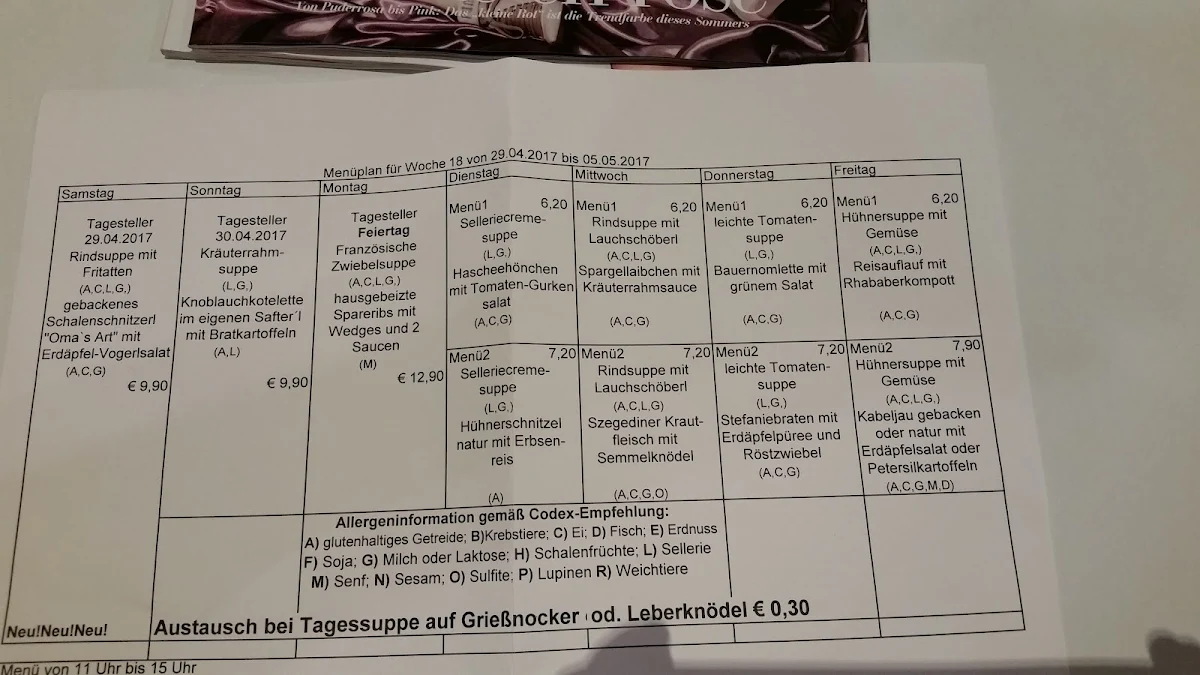 Speisekarte photo 1