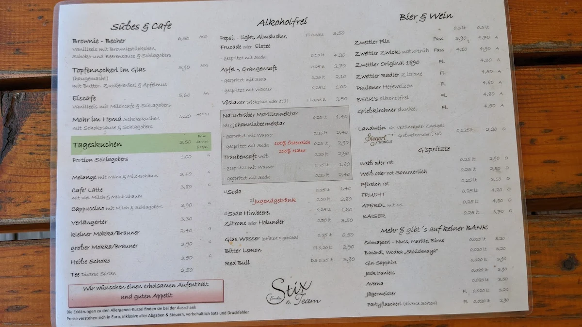 Speisekarte photo 2