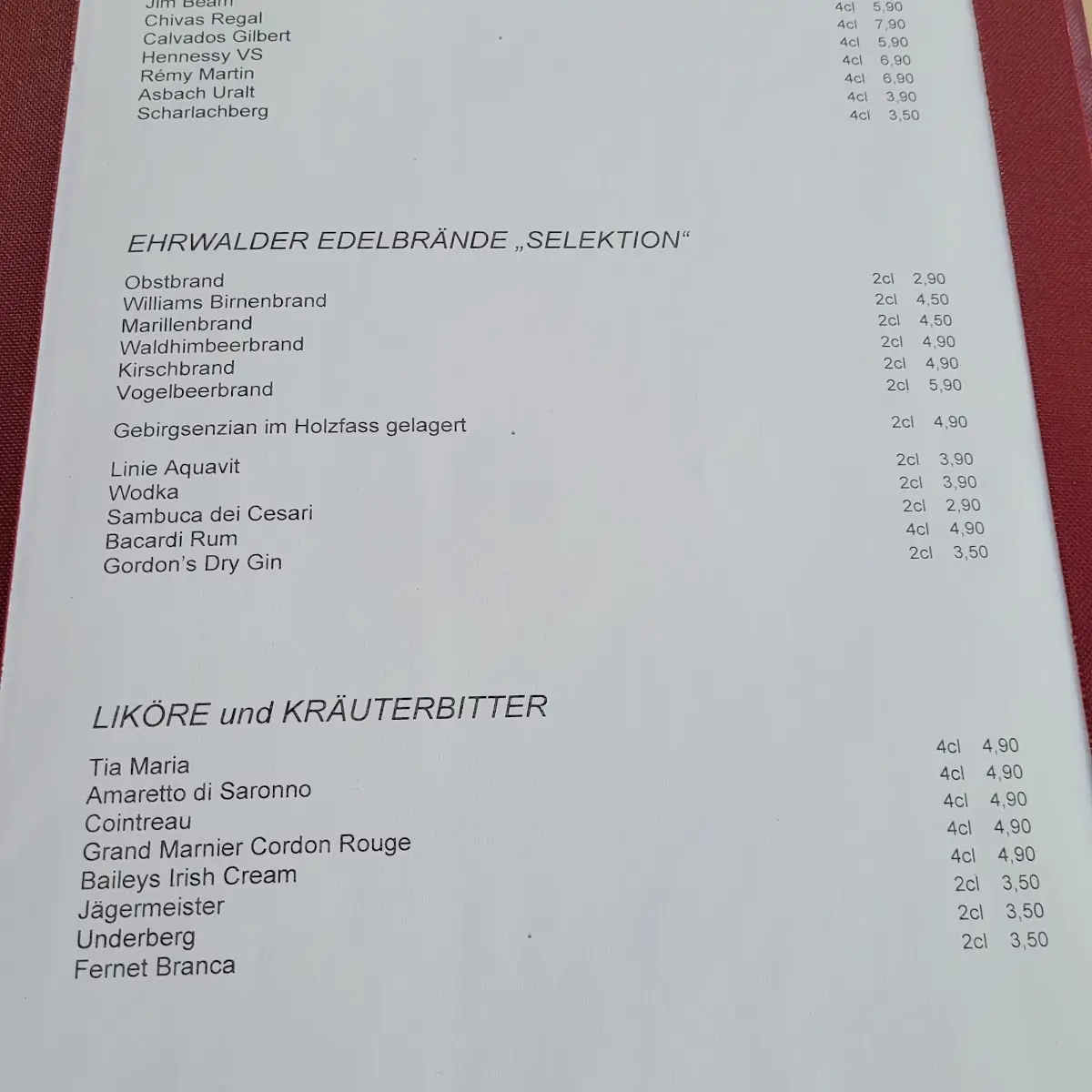 Speisekarte photo 2