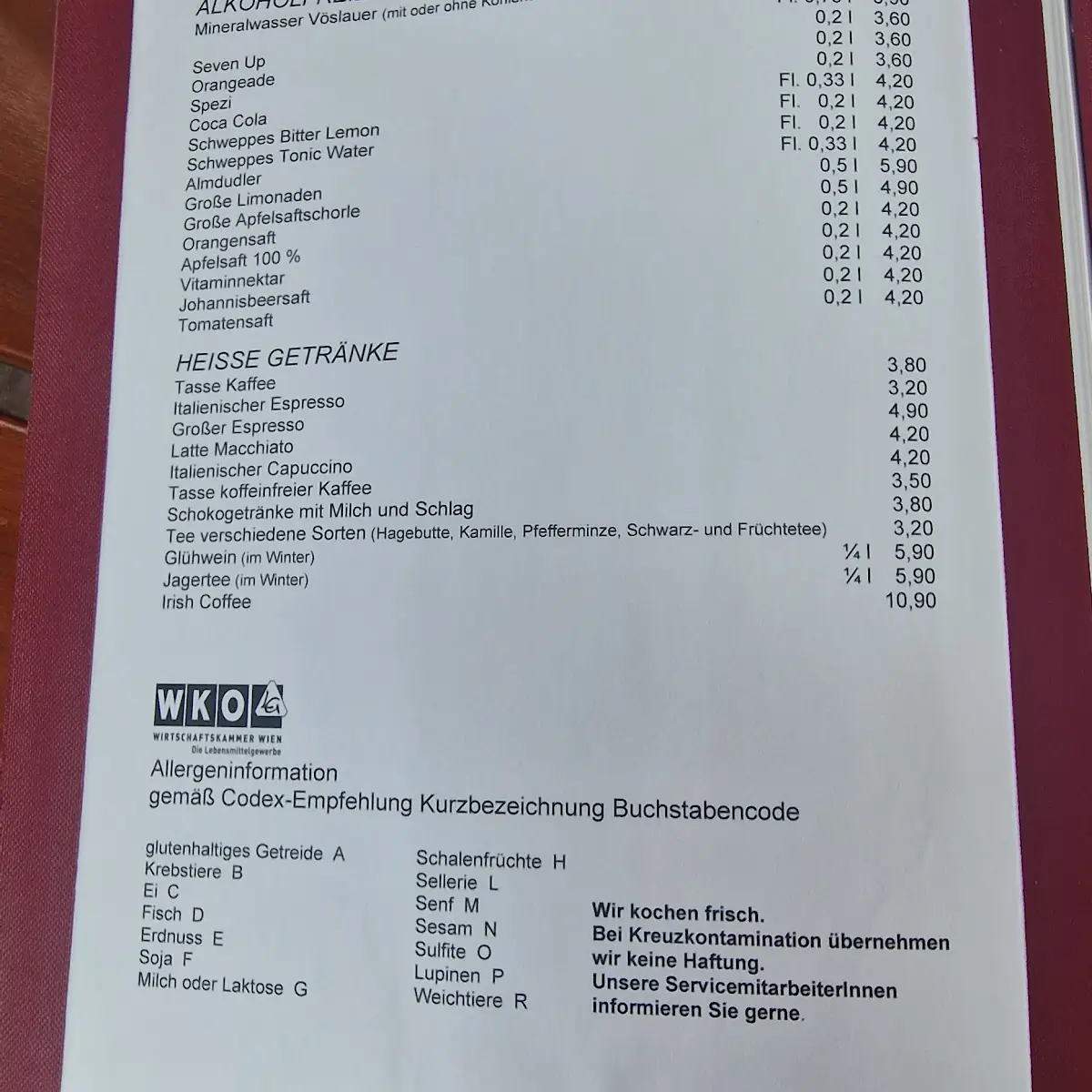 Speisekarte photo 9