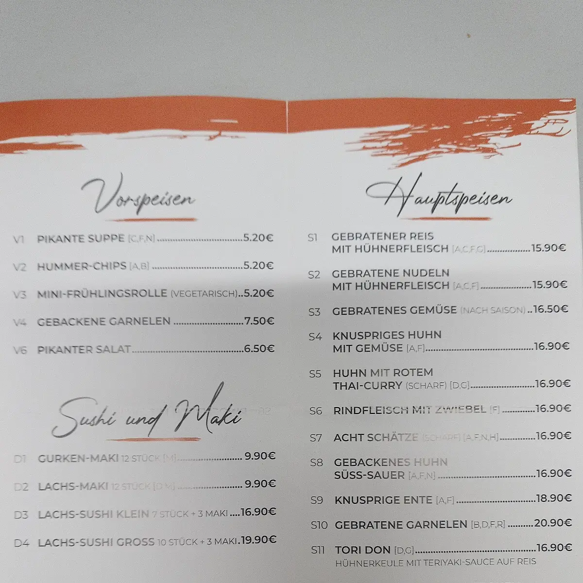 Speisekarte photo 1