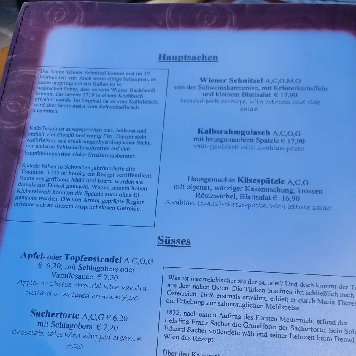 Speisekarte photo 1