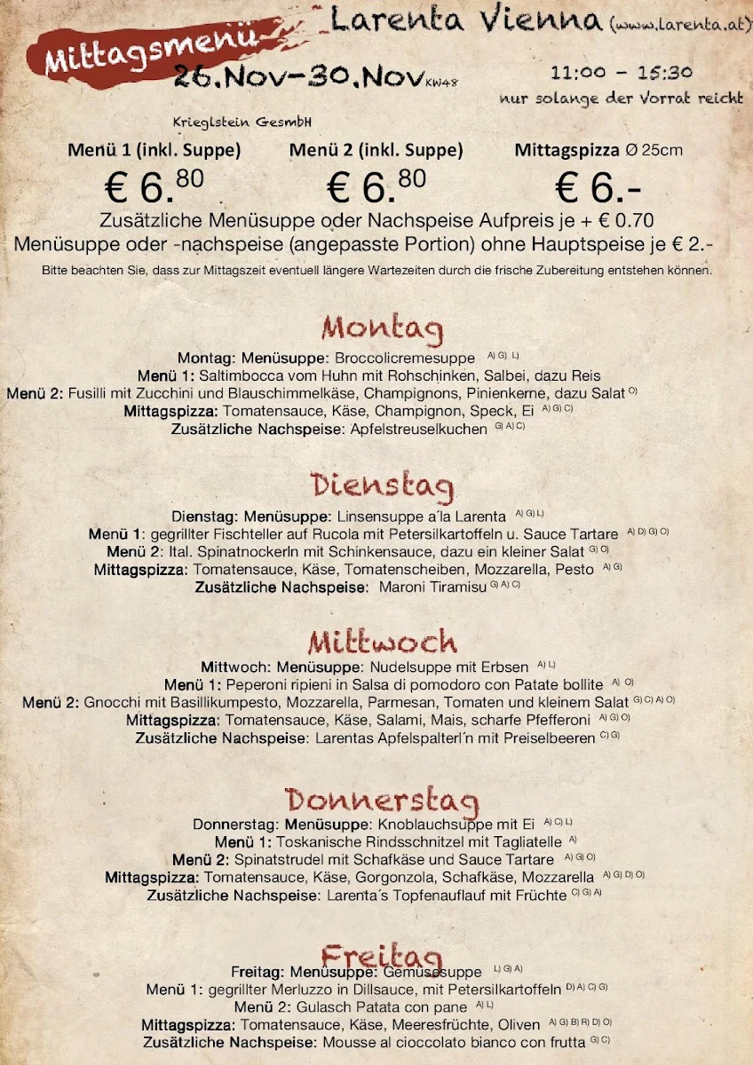 Speisekarte photo 1