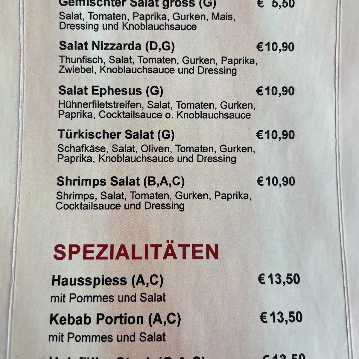 Speisekarte photo 4