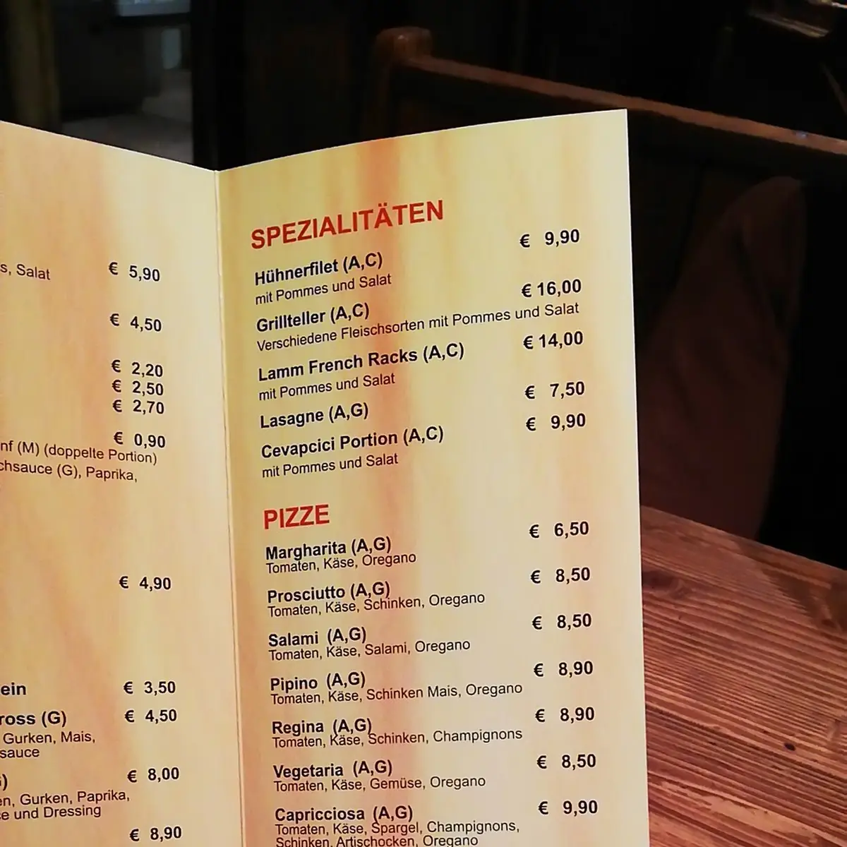 Speisekarte photo 9