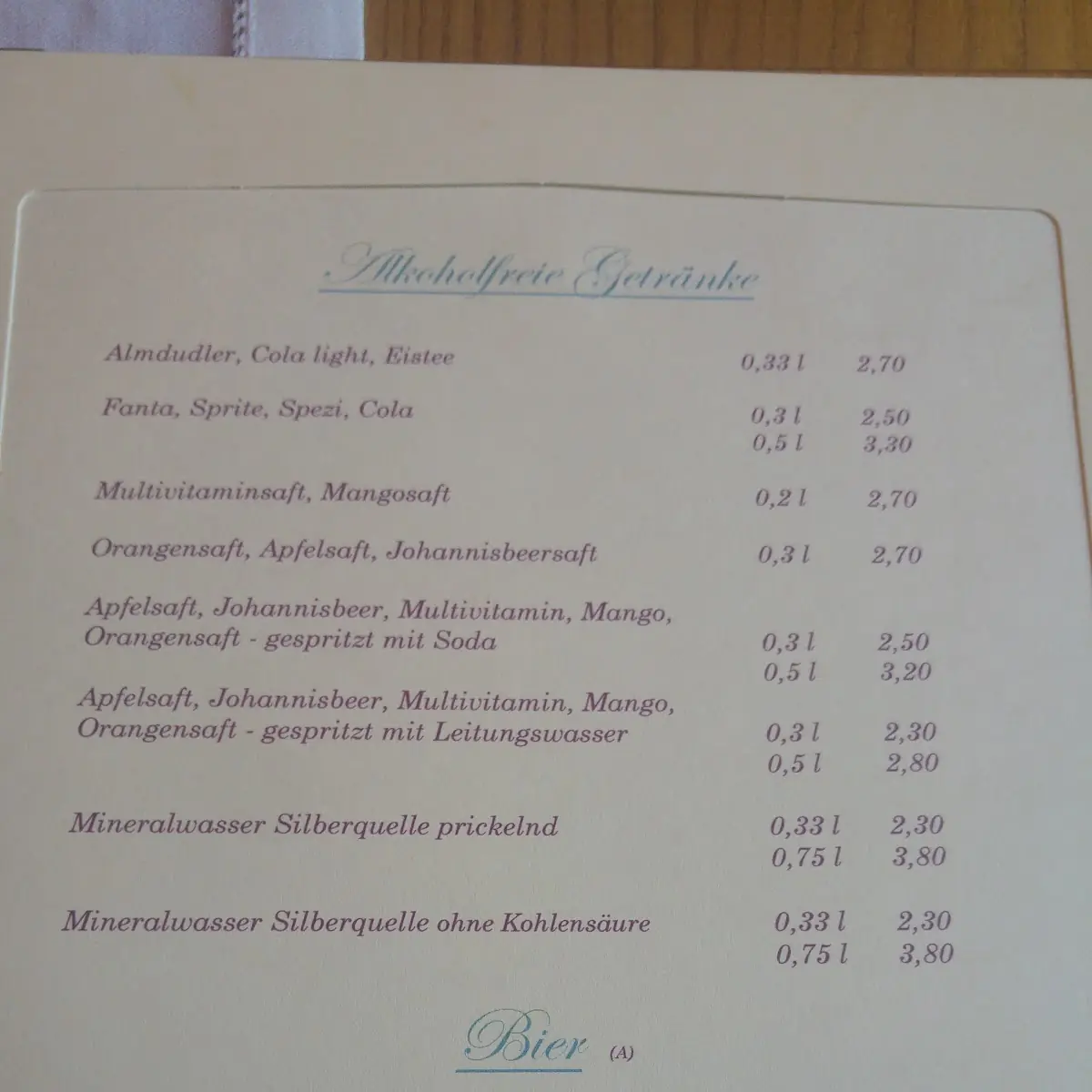 Speisekarte photo 1