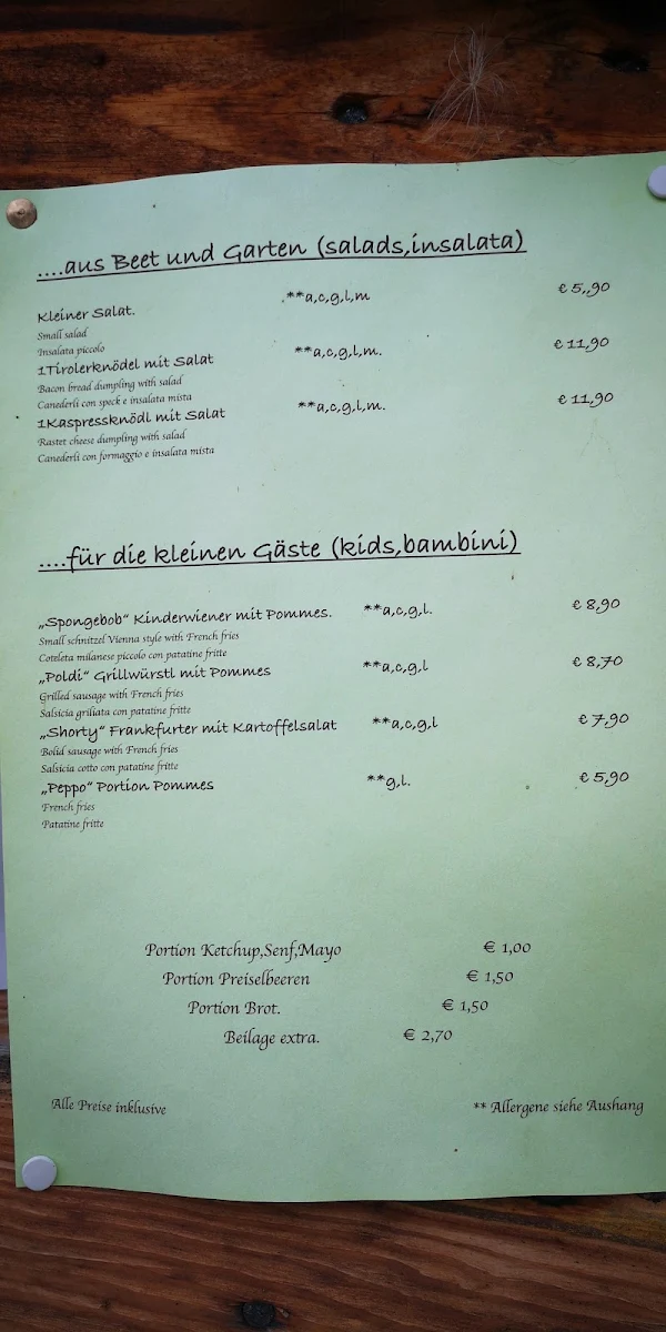 Speisekarte photo 1