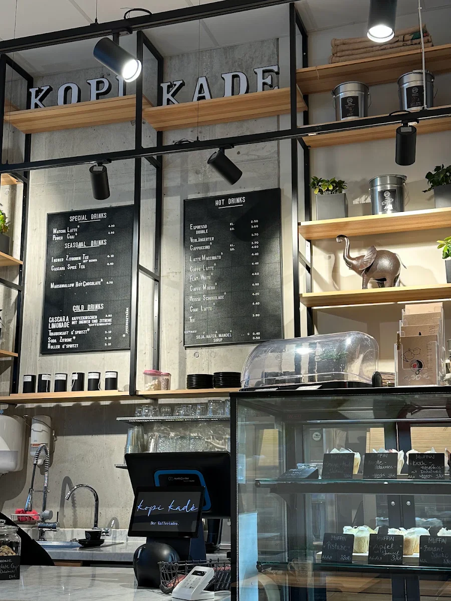 Speisekarte, Kopi Kadé. Der Kaffeeladen