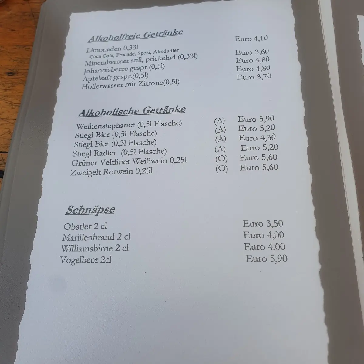 Speisekarte photo 6