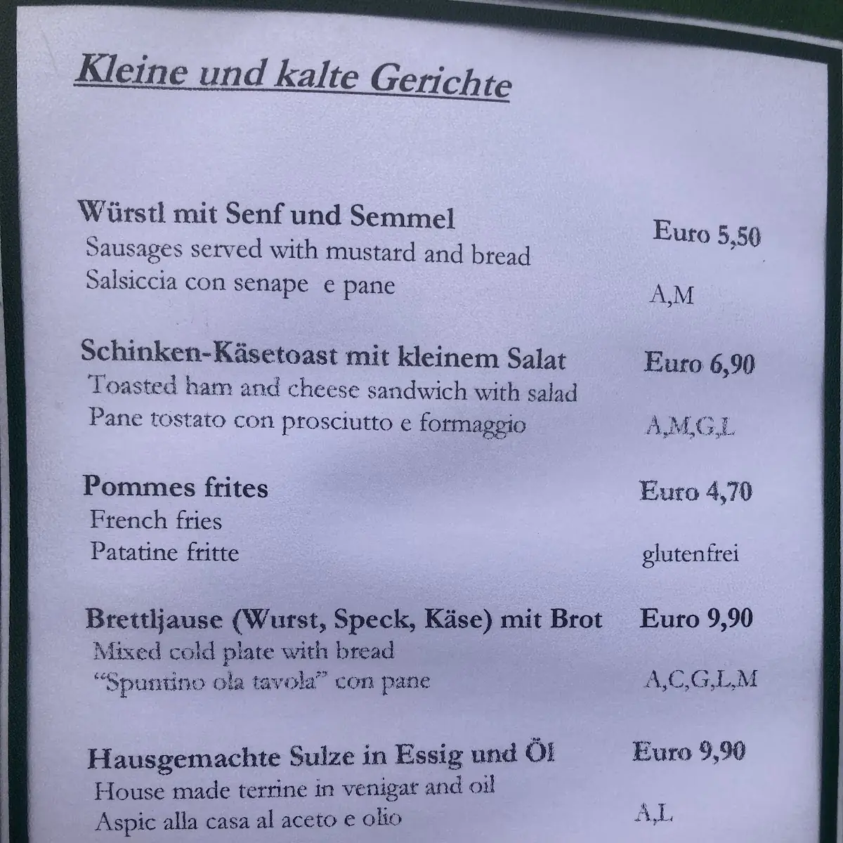 Speisekarte photo 7