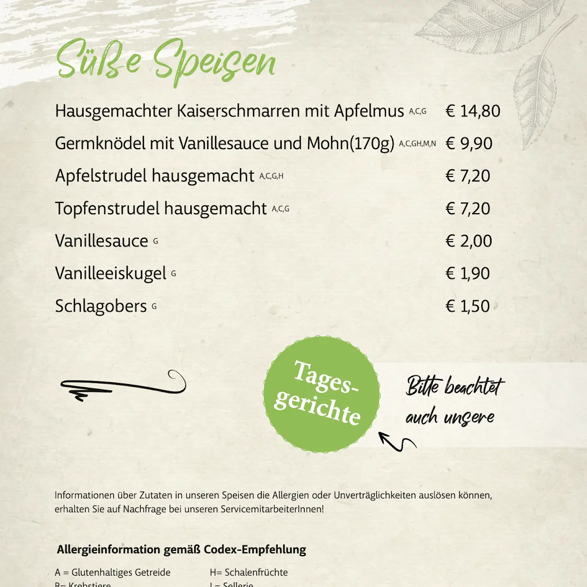 Speisekarte photo 1