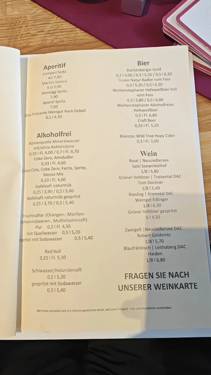 Speisekarte photo 1