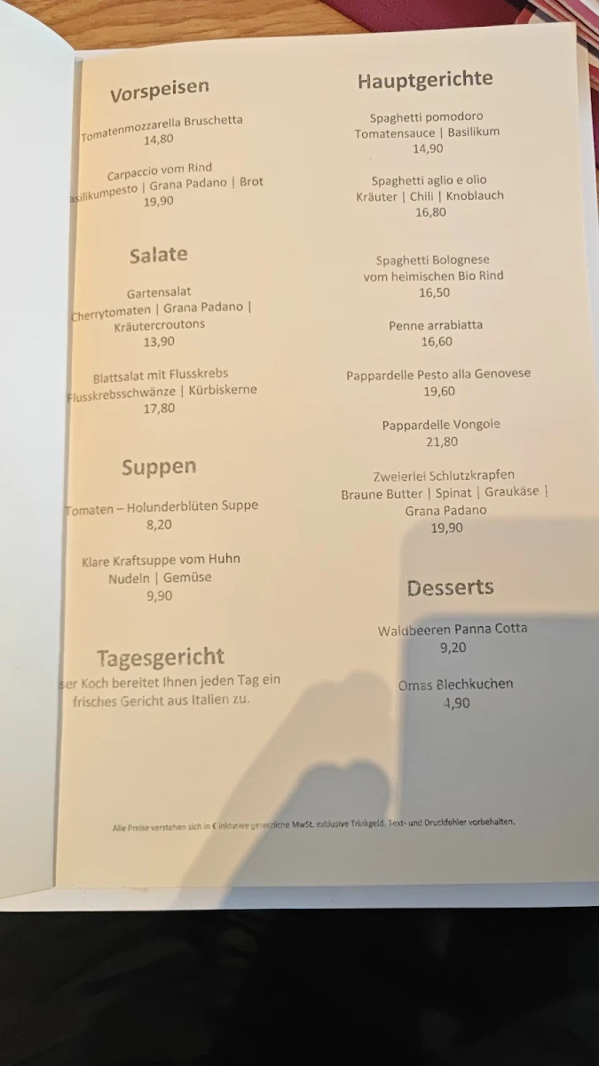 Speisekarte photo 2