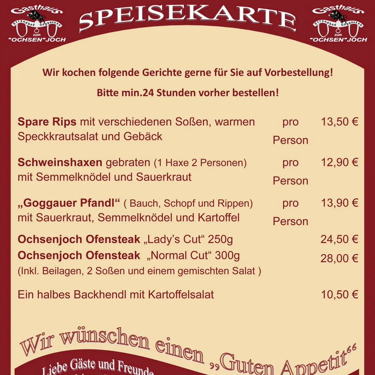 Speisekarte photo 3
