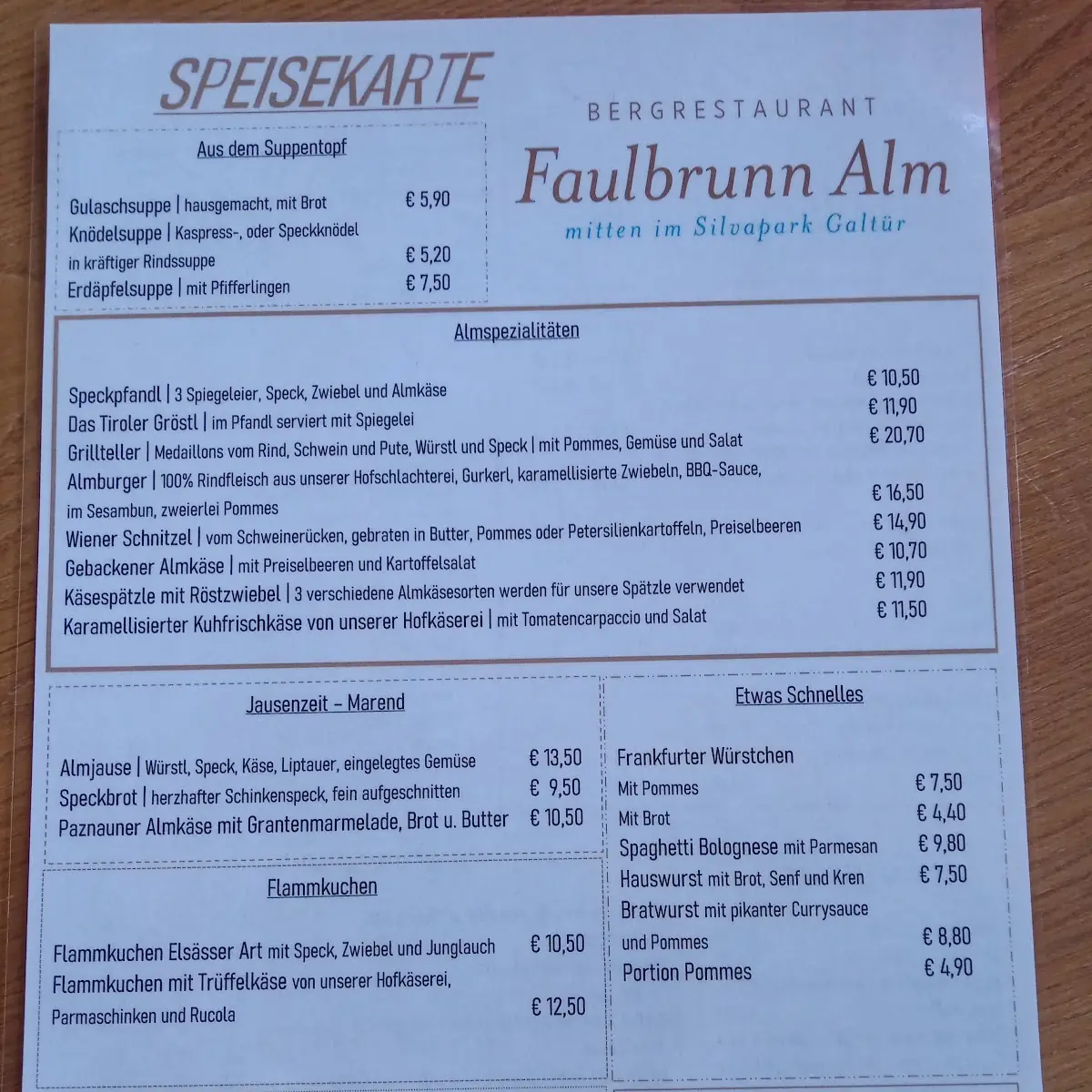 Speisekarte photo 4