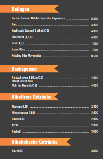 Speisekarte photo 1
