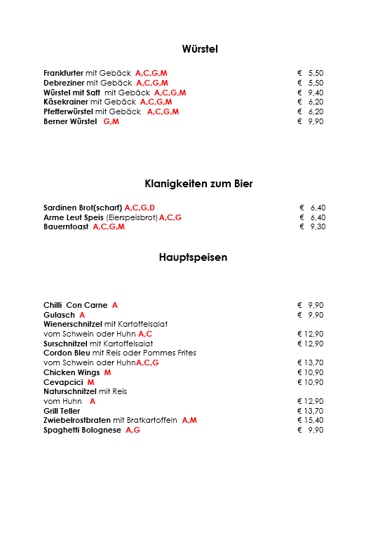 Speisekarte photo 2