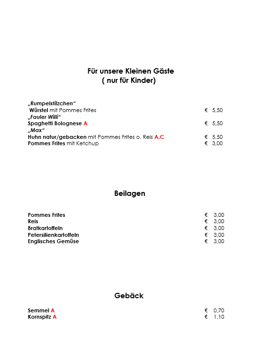 Speisekarte photo 8