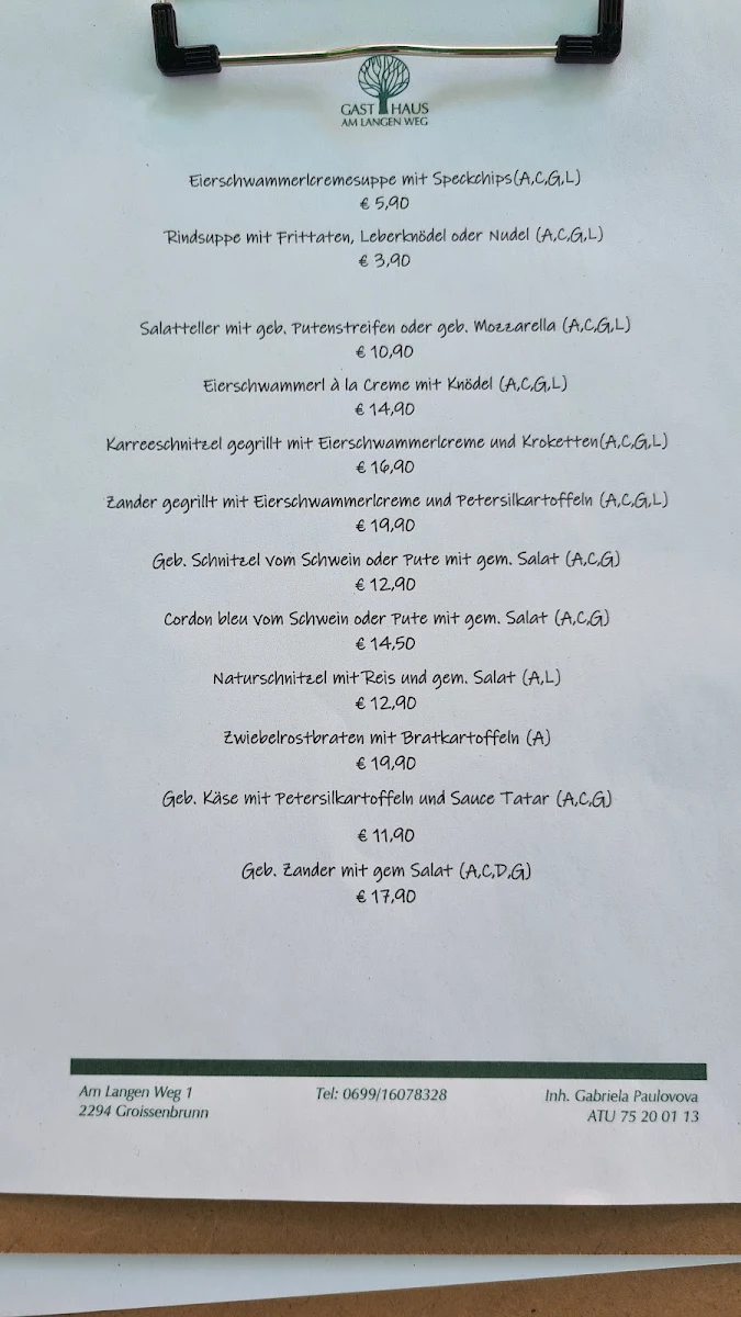 Speisekarte photo 1