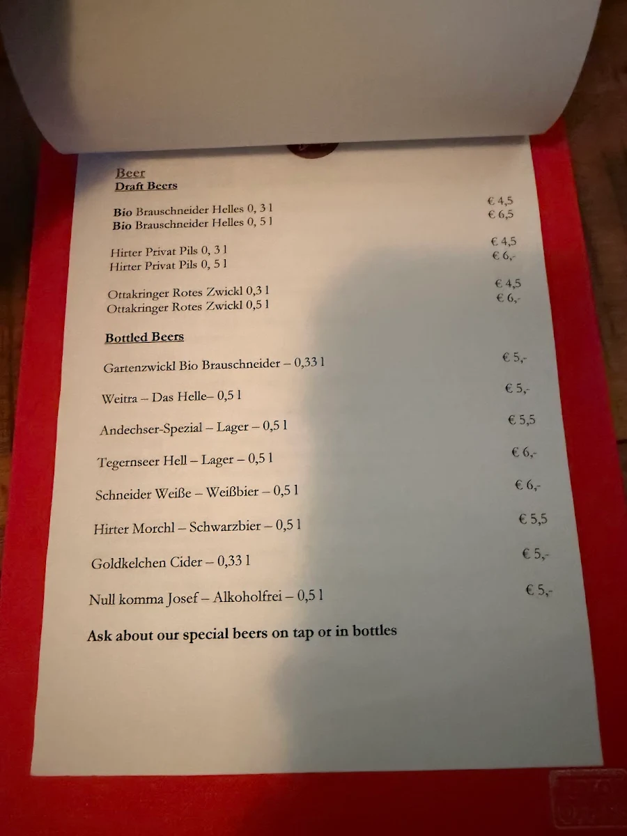 Speisekarte photo 2