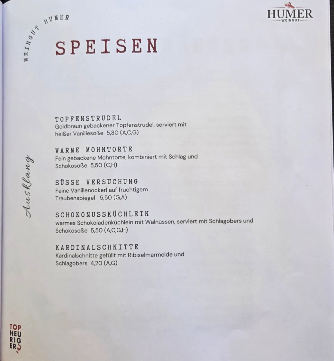 Speisekarte photo 4