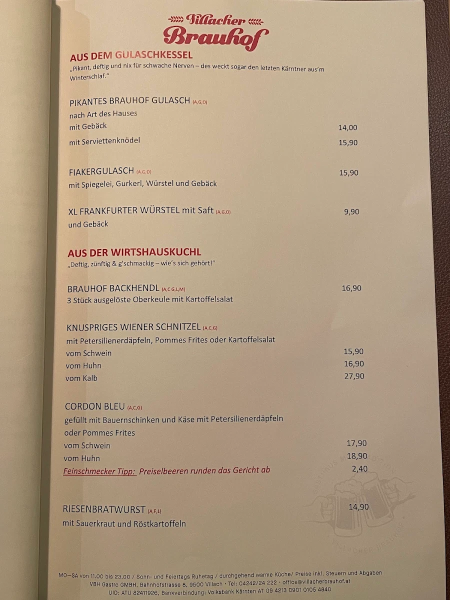 Speisekarte photo 2