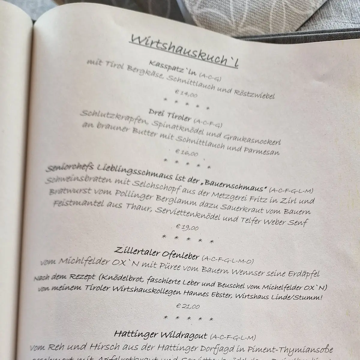 Speisekarte photo 1
