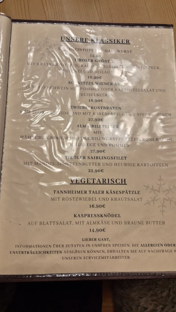 Speisekarte photo 3