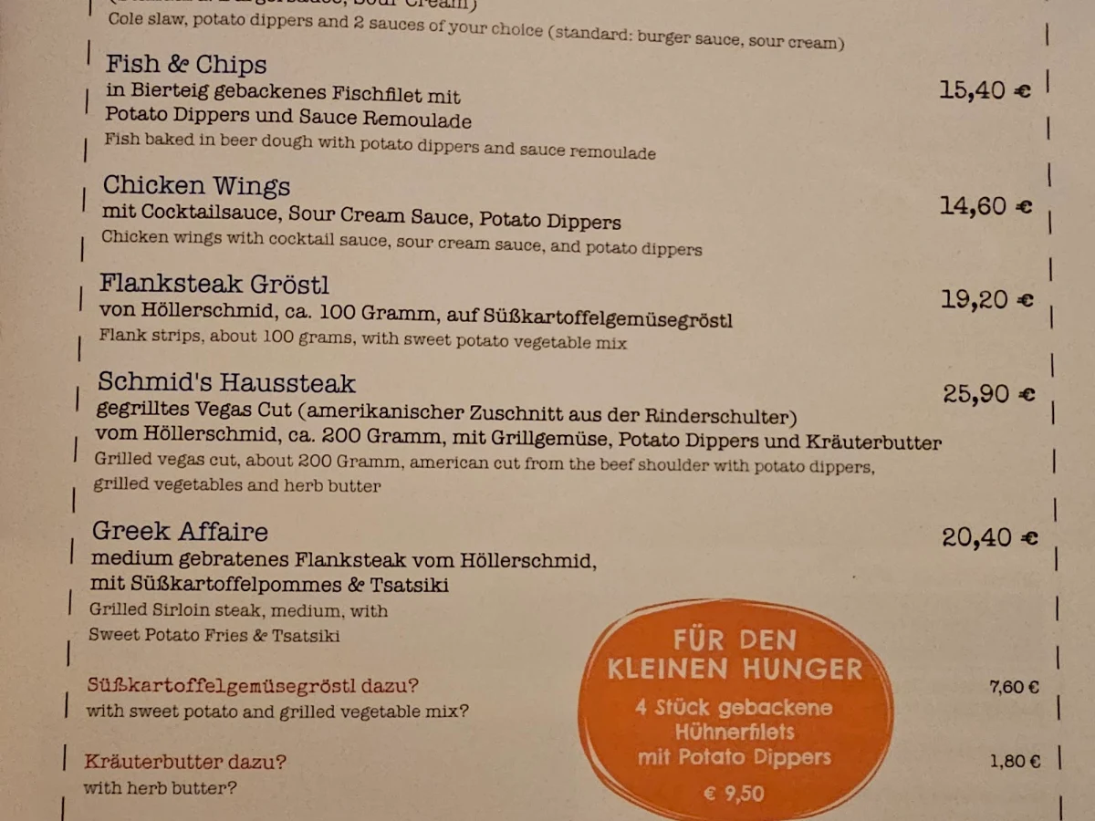 Speisekarte photo 1