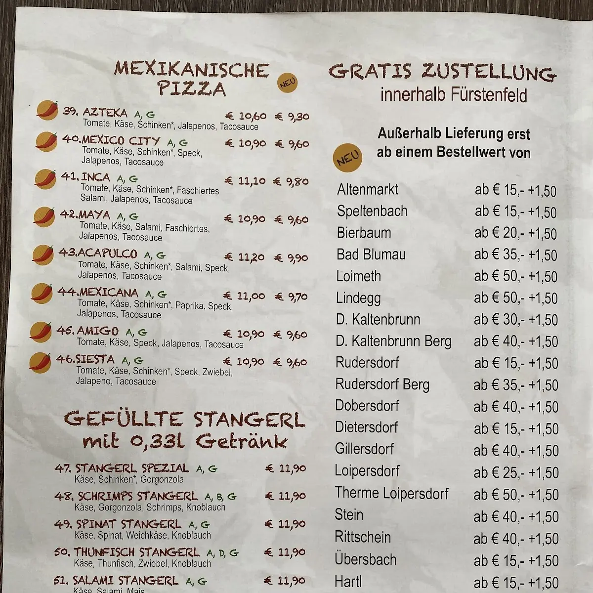 Speisekarte photo 3