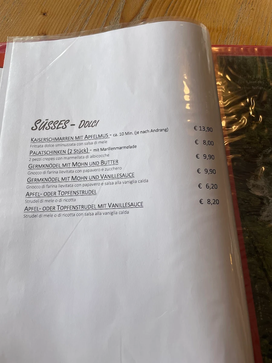 Speisekarte photo 1