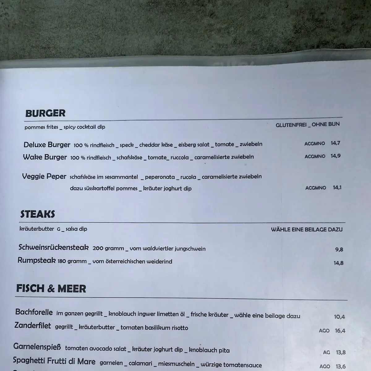Speisekarte photo 5