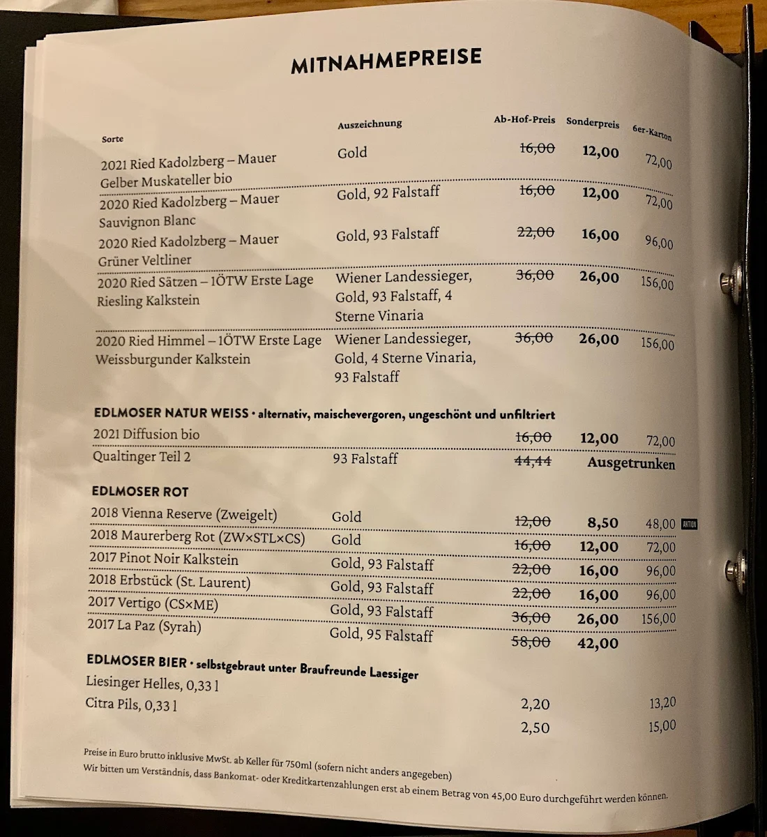 Speisekarte photo 1