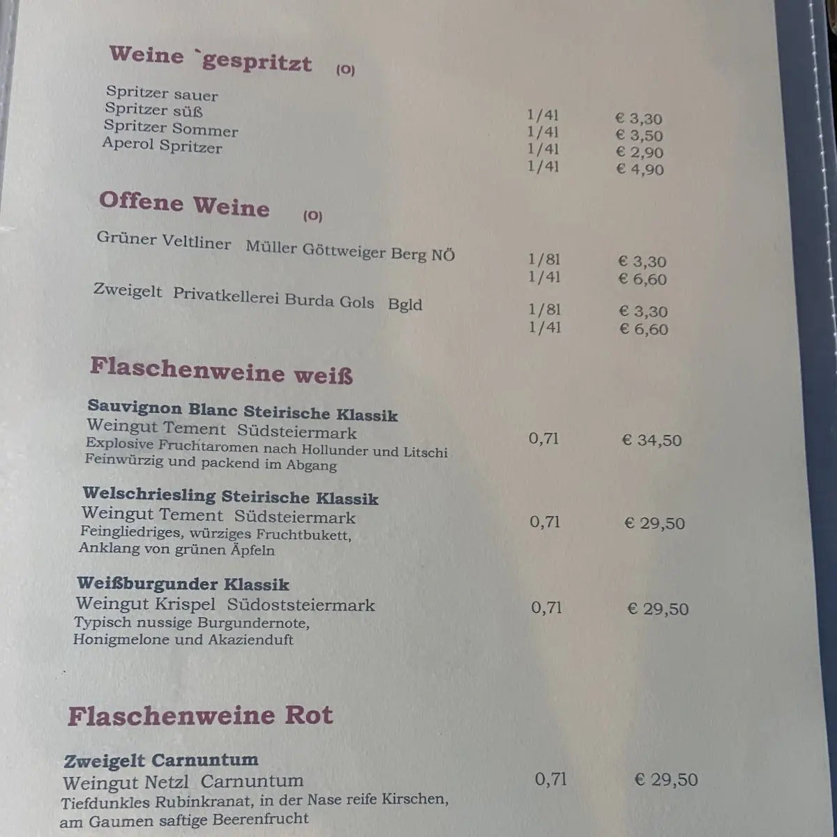 Speisekarte photo 2