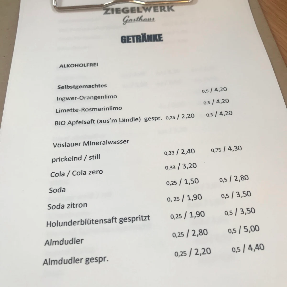 Speisekarte photo 3