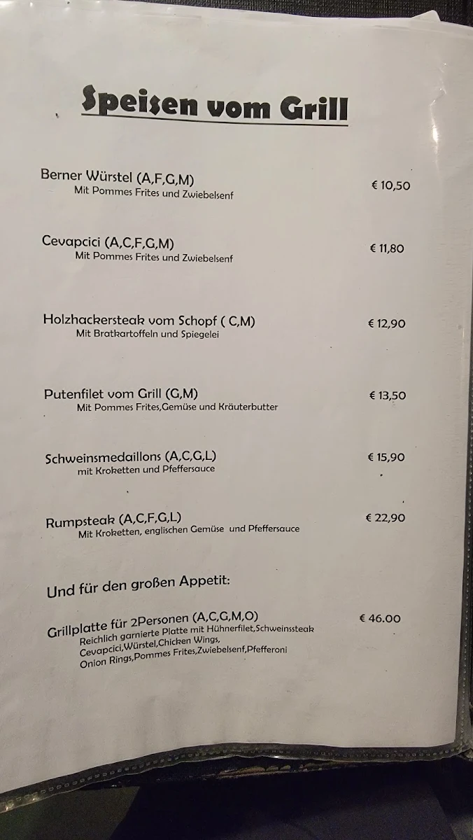 Speisekarte photo 2