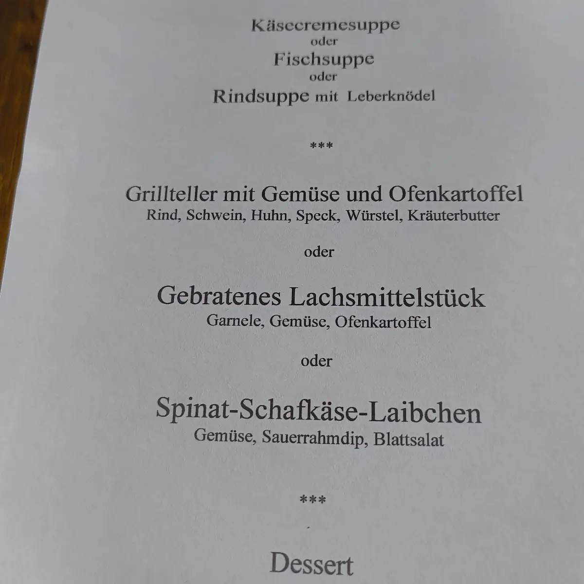 Speisekarte photo 1