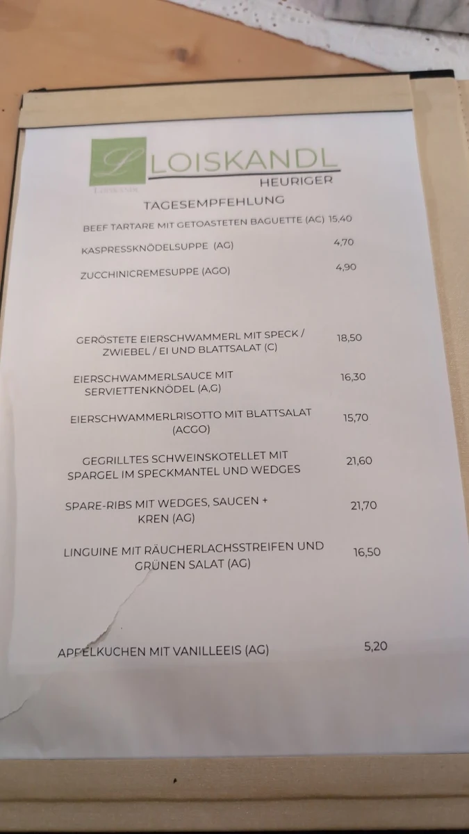 Speisekarte photo 1