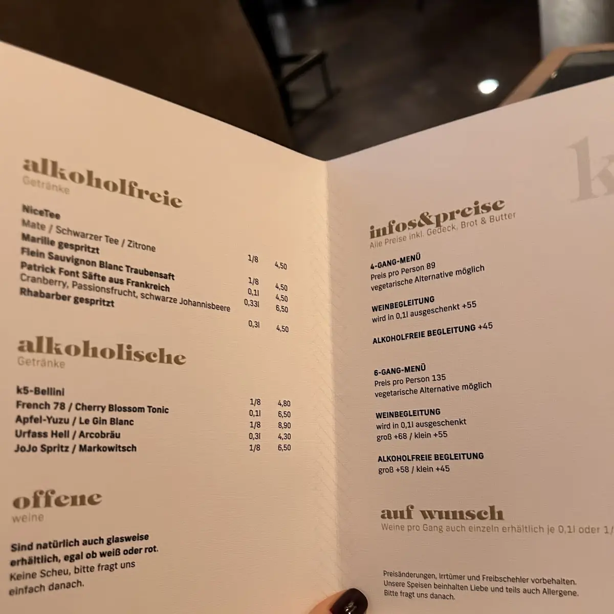 Speisekarte photo 1