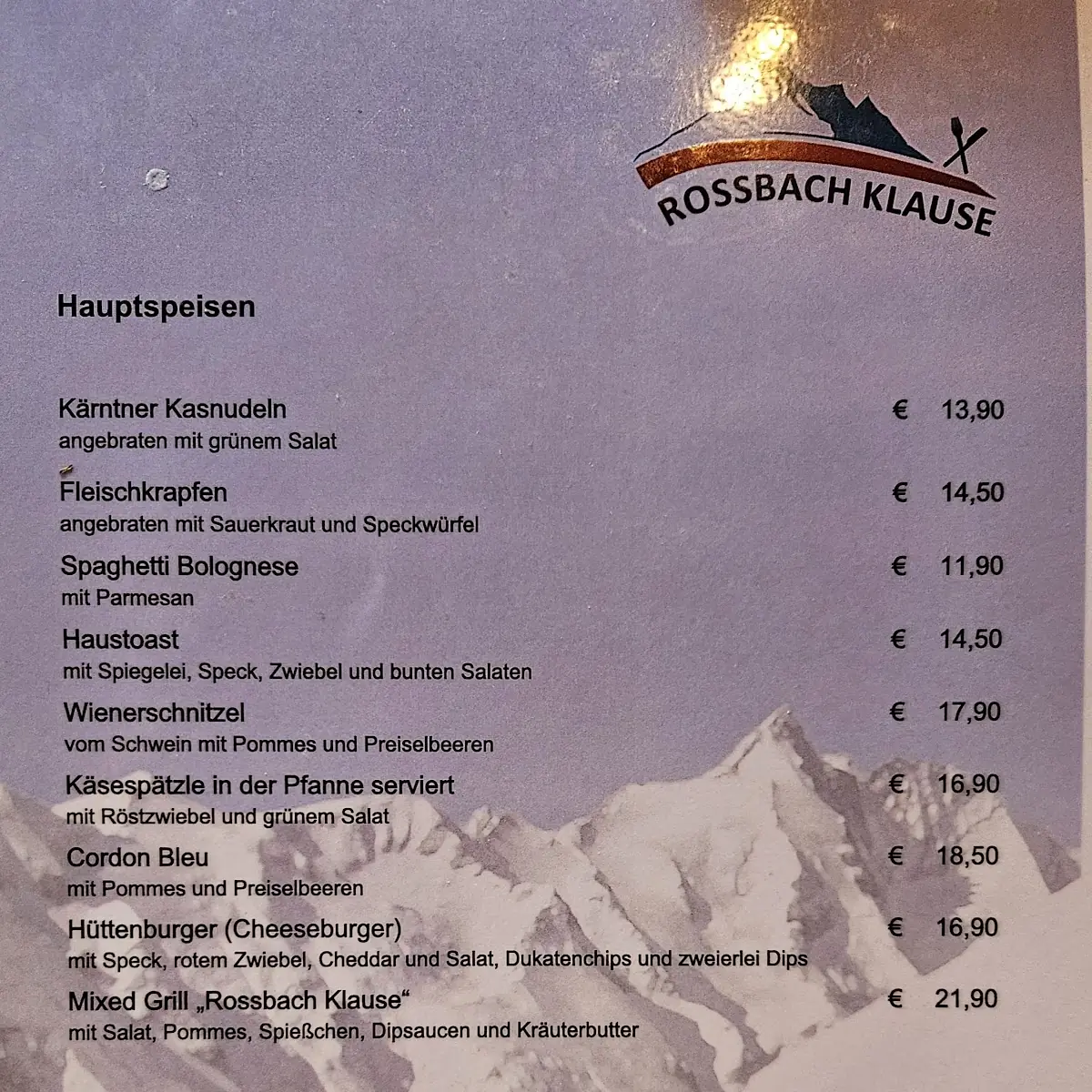 Speisekarte photo 4