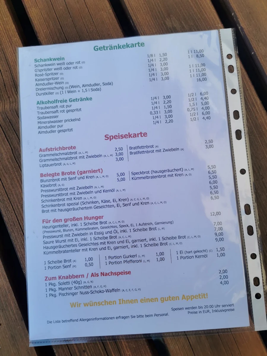 Speisekarte photo 1